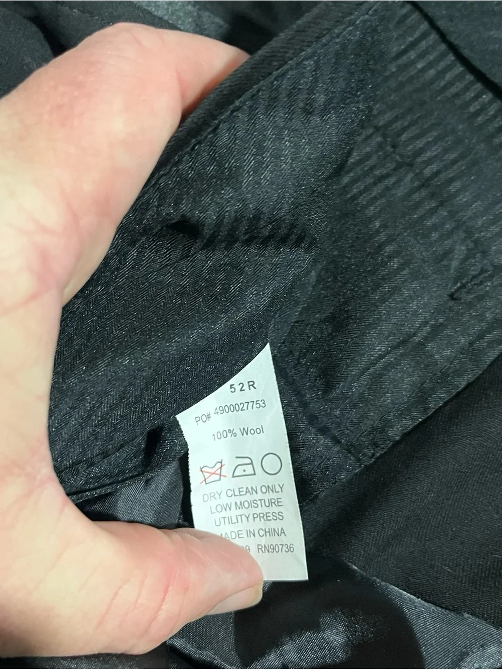 Mens 100% Wool Pleated Tuxedo Pants Black Satin Stripe Sz 52R Big & Tall 52x31